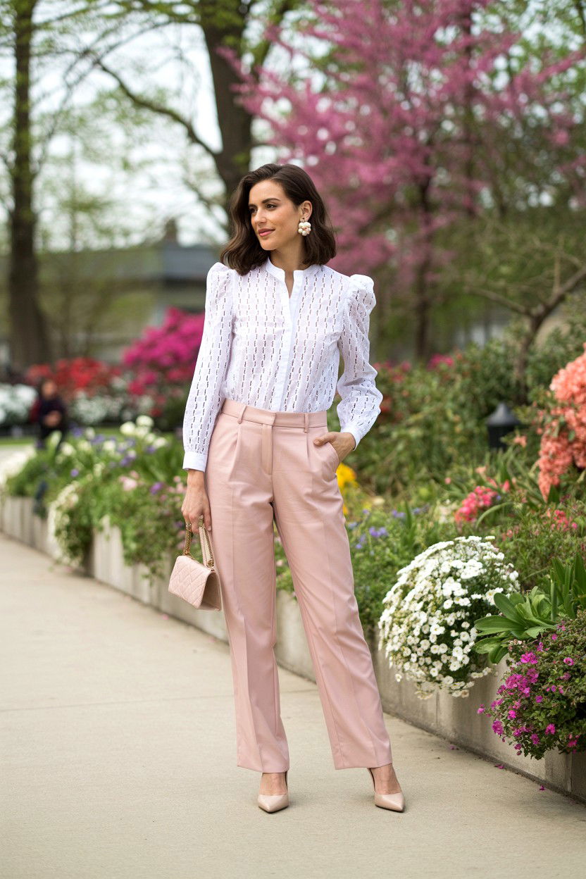 White Lace Blouse - 25 Cheap Valentine's Day Outfit Ideas
