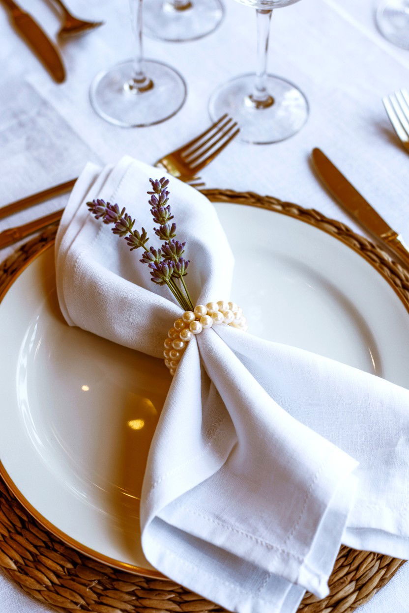 White Linen Napkins - 25 Valentine's Day Tea Party Ideas