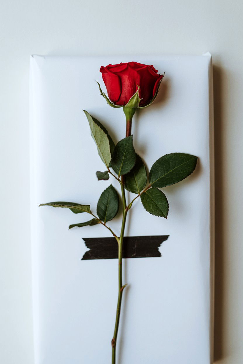 White Minimalist Gift Wrap - 25 Valentine's Day Wrapping Paper Ideas