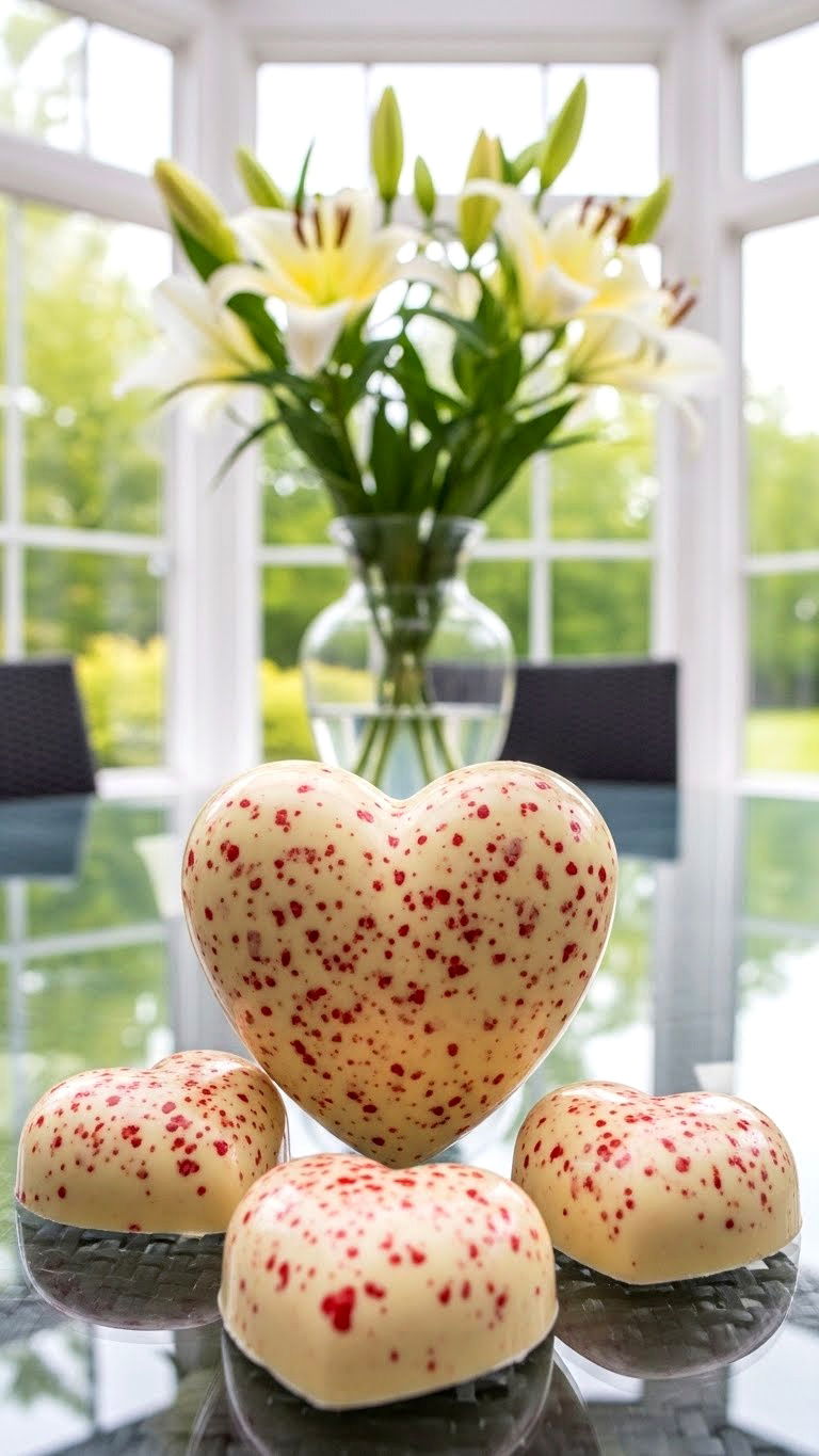 White chocolate hearts - 25 valentine's day heart candy