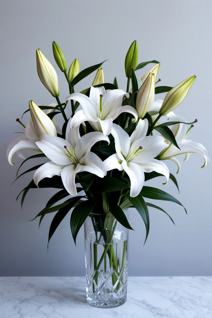 White lily bouquet - 25 Valentine's Day Bouquet Ideas