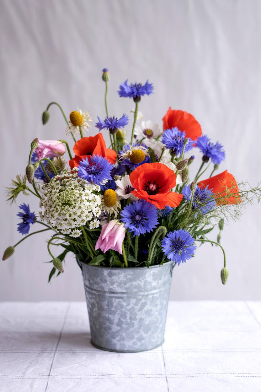 Wildflower Bouquet - 25 Valentine's Day Flower Display Ideas