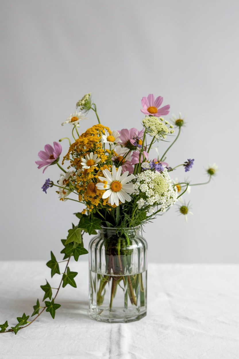 Wildflower Garden Style Vase - 25 Valentine's Day Flower Vase Ideas