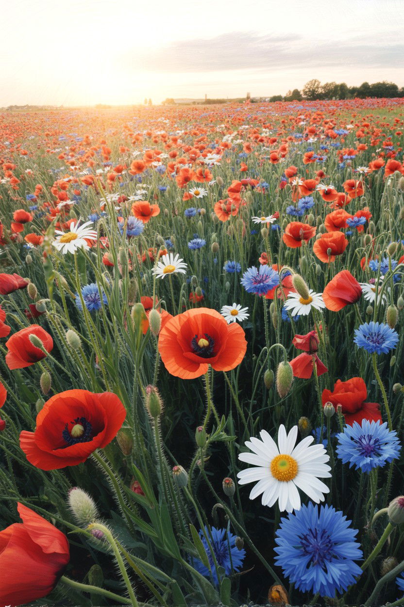 Wildflower Meadow Card - 25 Floral Valentine's Day Card Ideas