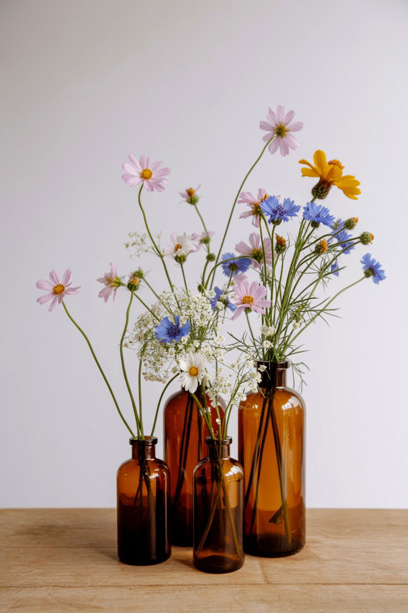 Wildflower Table Centerpiece - 25 Valentine's Day Flower Centerpiece Ideas