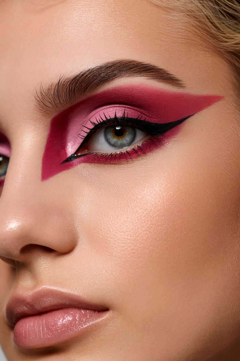 Winged Cut Crease - 25 Cut Crease Valentine's Day Makeup Ideas