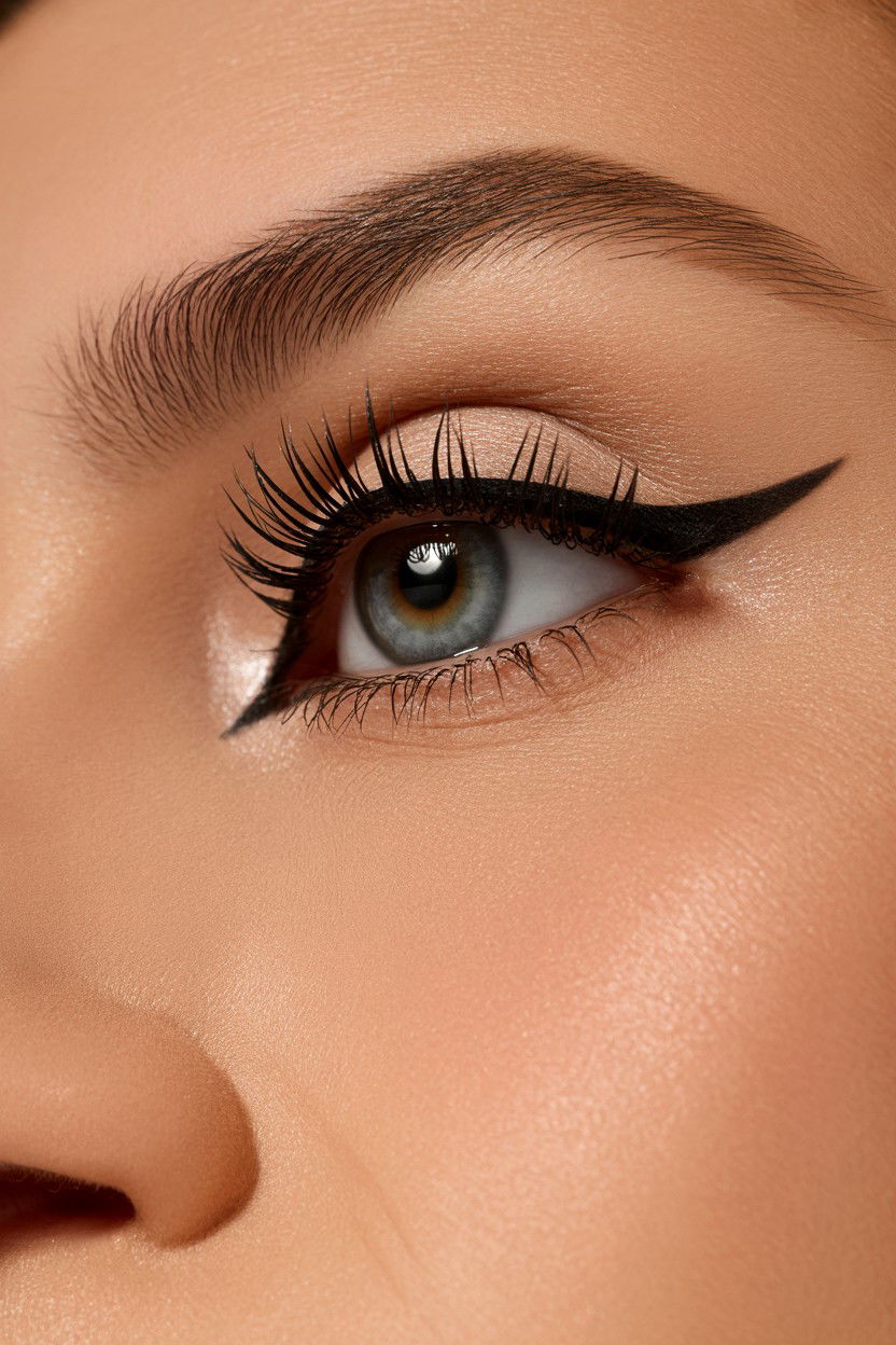 Winged Lashes Look - 25 Soft Glam Valentine's Day Makeup