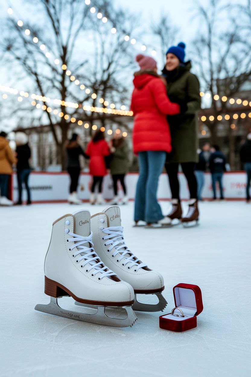 Winter Ice Skating - 25 Valentine's Day Proposal Ideas