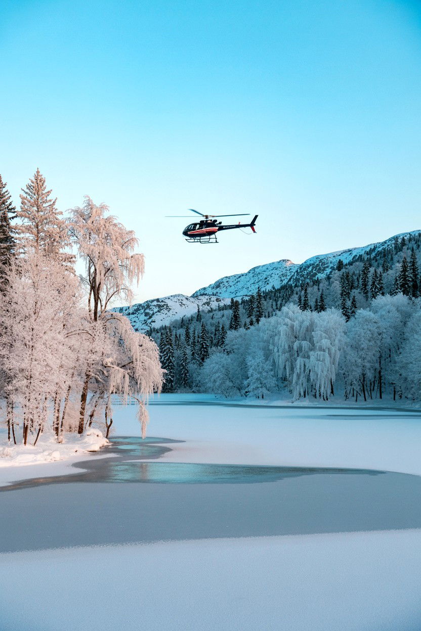 Winter Wonderland Flight - 25 Valentine's Day Helicopter Tour Ideas