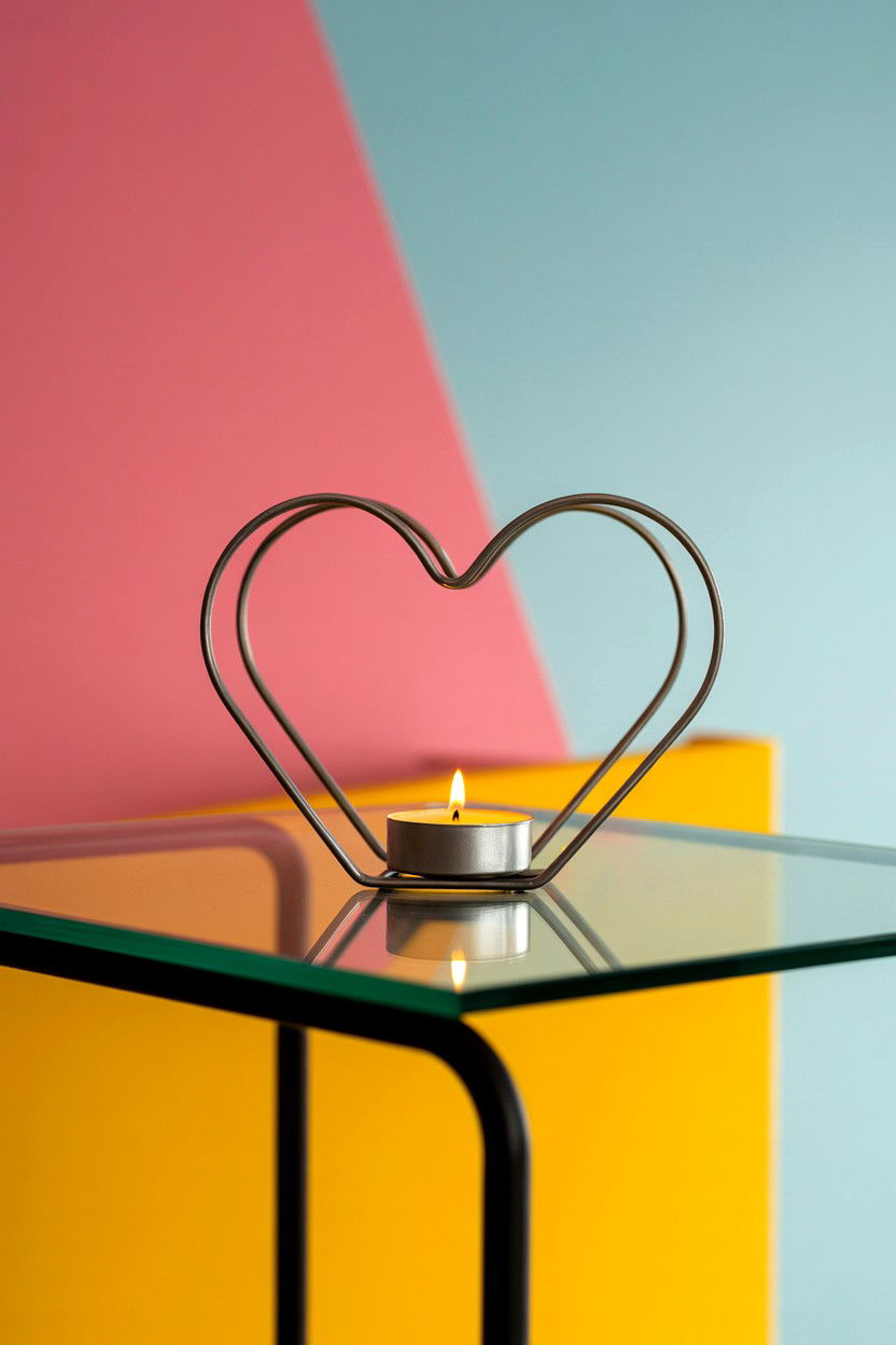 Wire heart tea light - 25 Valentine's Day Tea Light Ideas