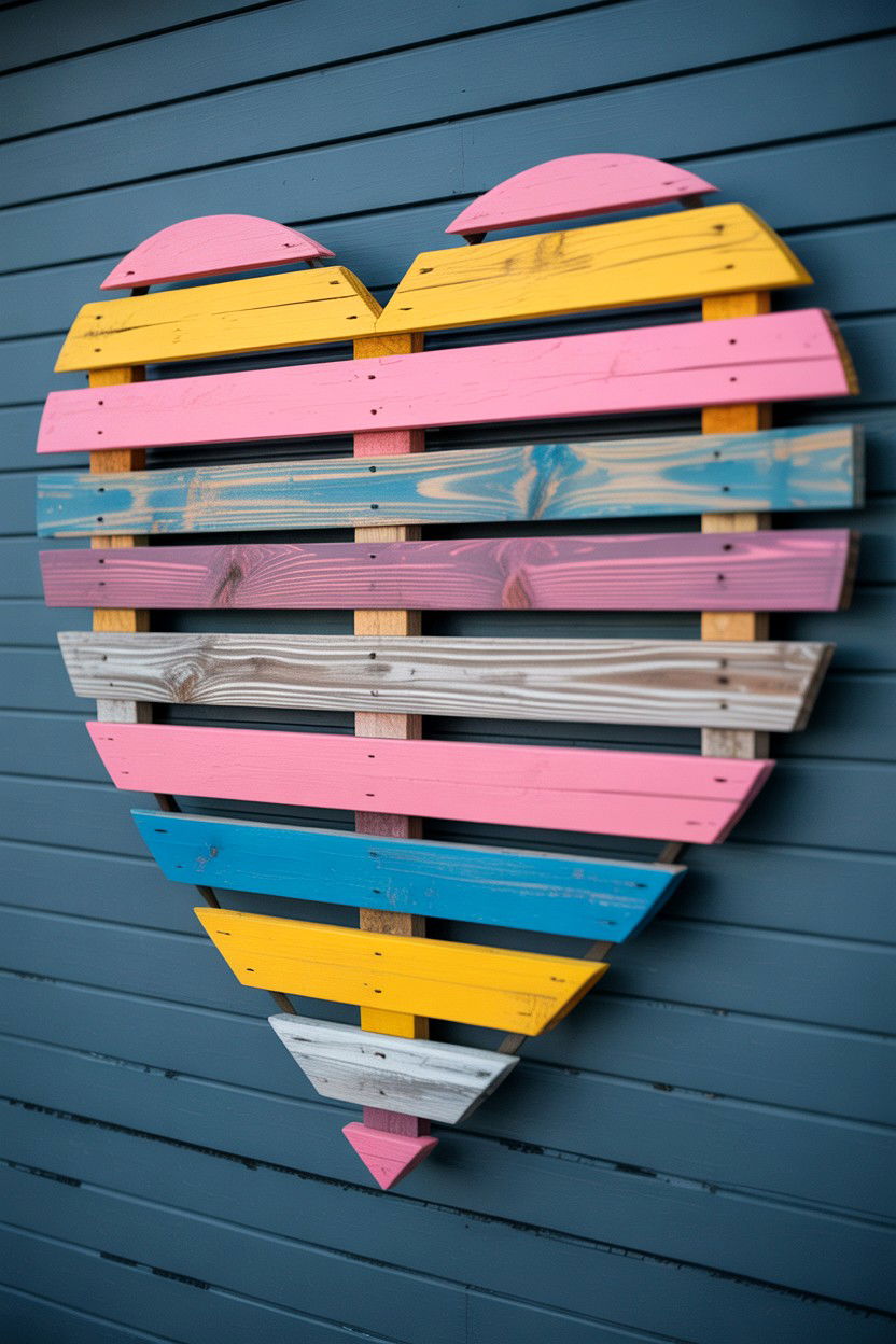 Wood Pallet Heart - 25 Rustic Valentine's Day Decorations