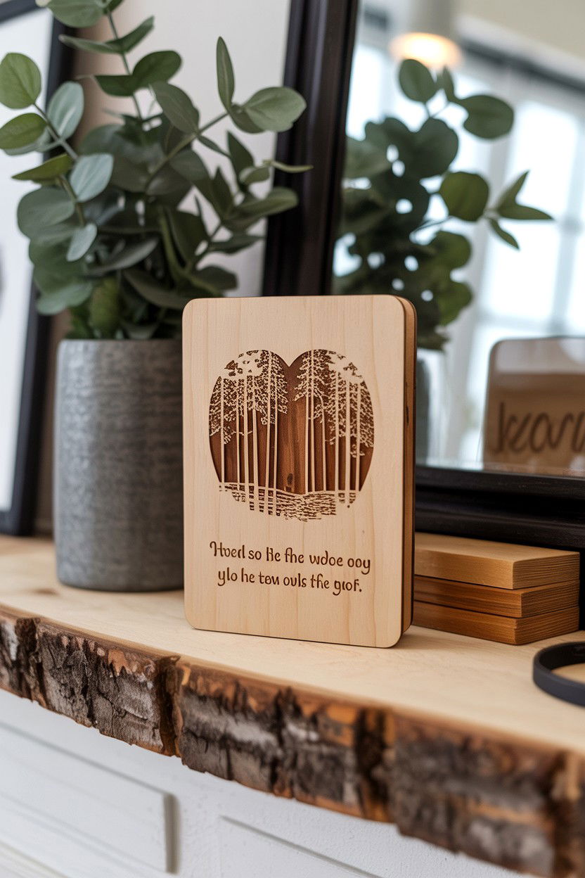 Wood Valentine Card - 25 Valentine's Day Card Ideas for Husband