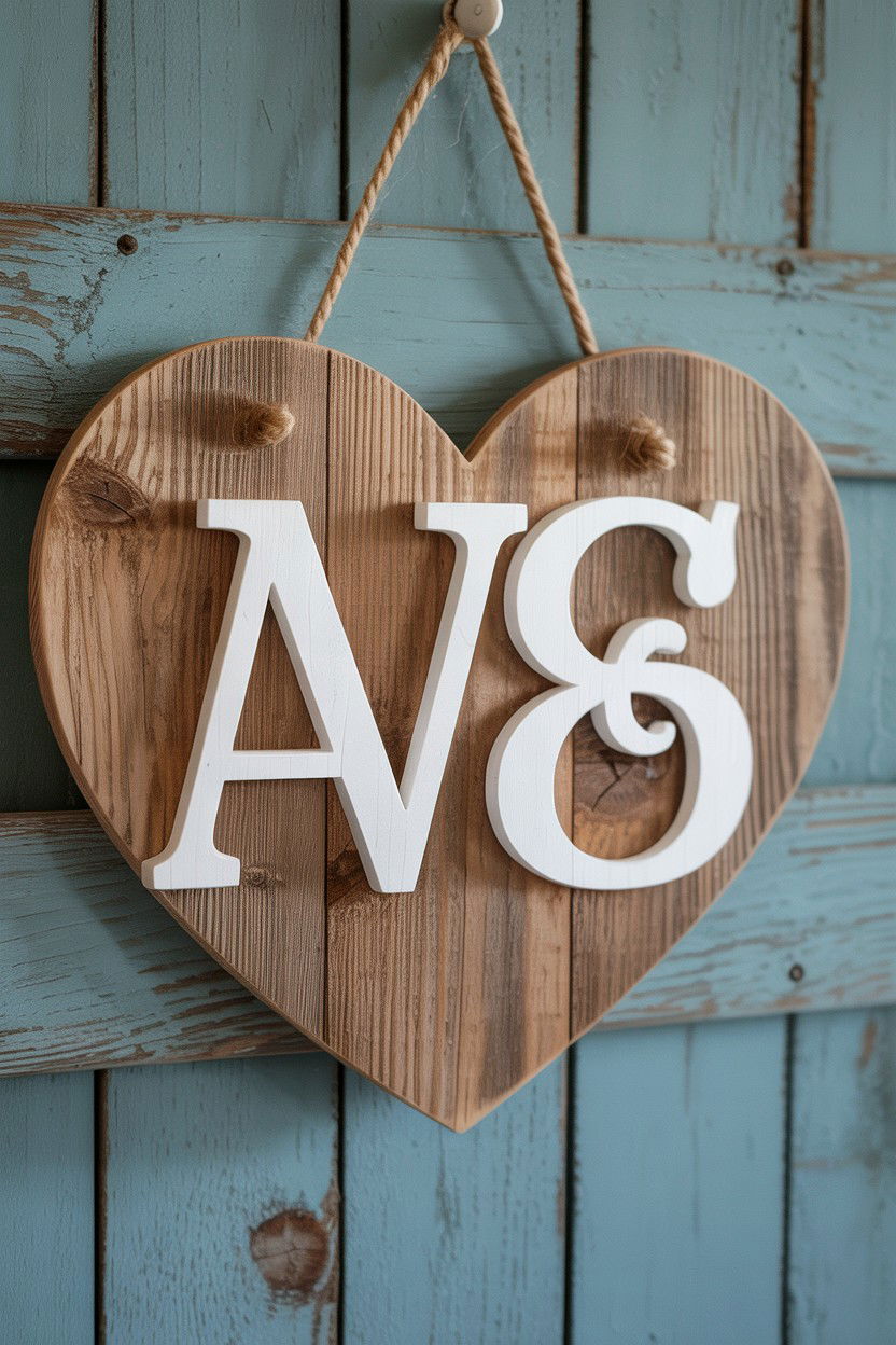 Wooden Heart Wall Hanging - 25 Valentine's Day Wall Art Ideas