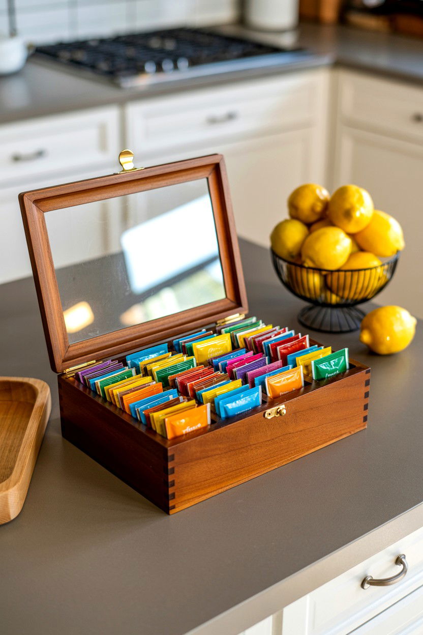 Wooden Tea Box - 25 Tea Lover Valentine's Day Gifts for Her