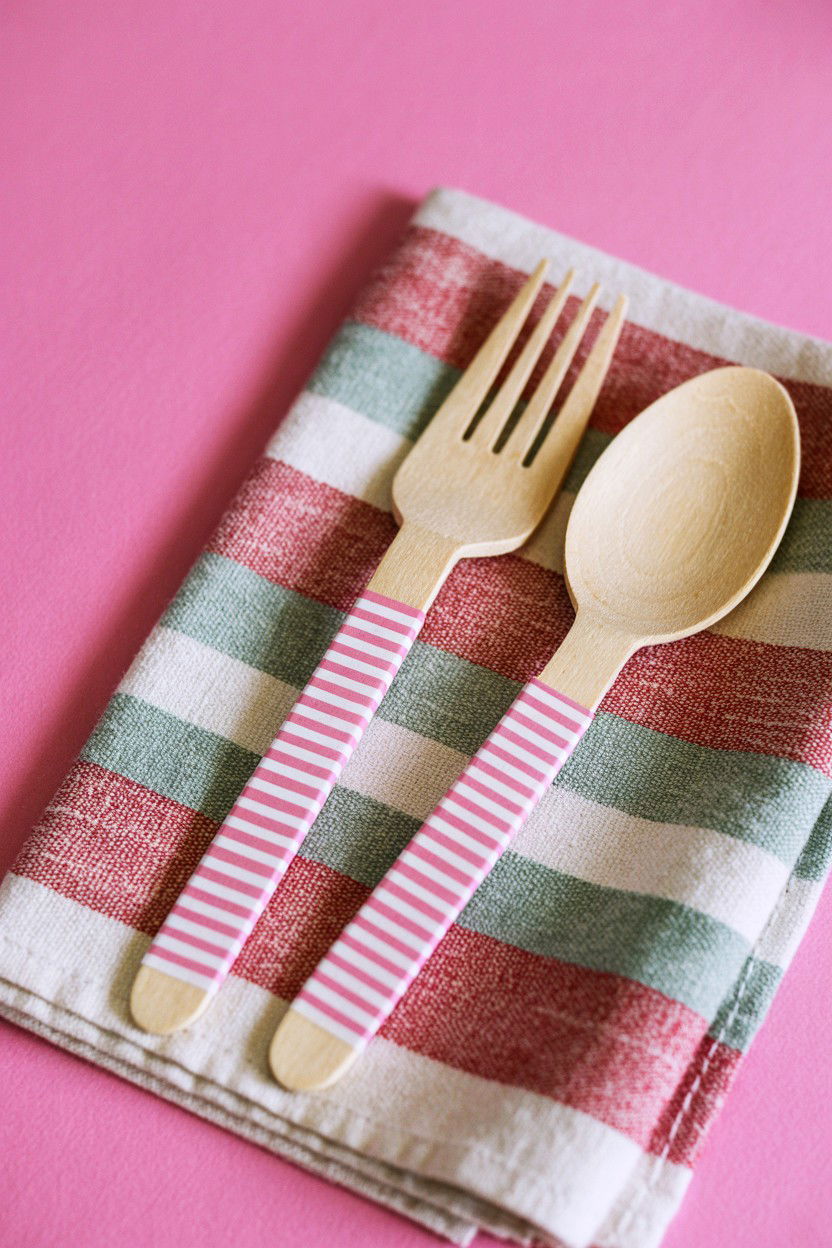 Wooden Utensil - 25 Valentine's Day Washi Tape Ideas