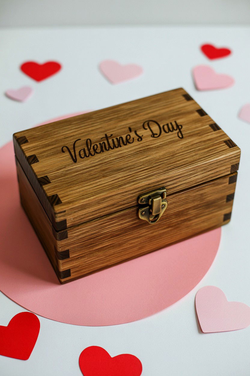 Wooden box container - 25 Valentine's Day Time Capsule Ideas