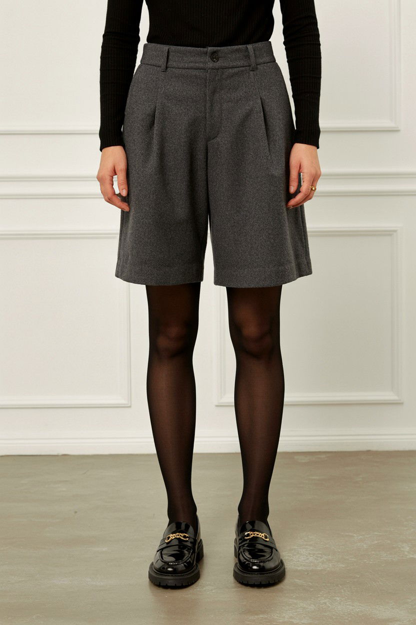 Wool Shorts With Tights - 25 Valentine's Day Old Money Outfits