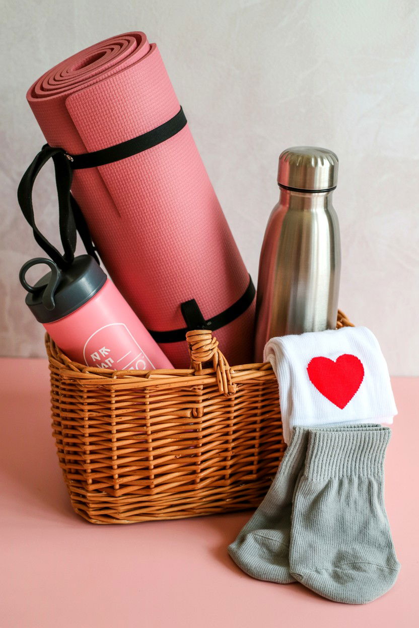 Workout Gift Basket - 25 Valentine's Day Gift Basket Ideas for Her