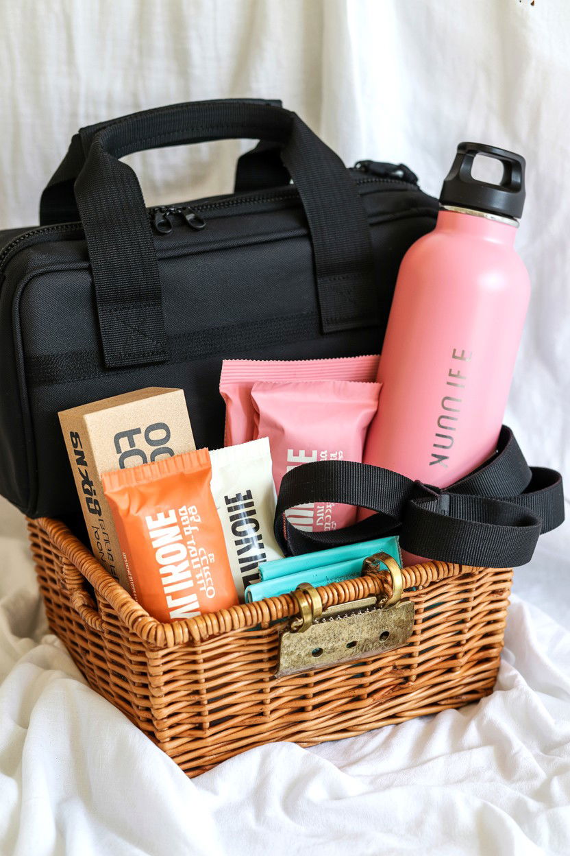 Workout Gift Basket - 25 Valentine's Day Cozy Gift Basket Ideas
