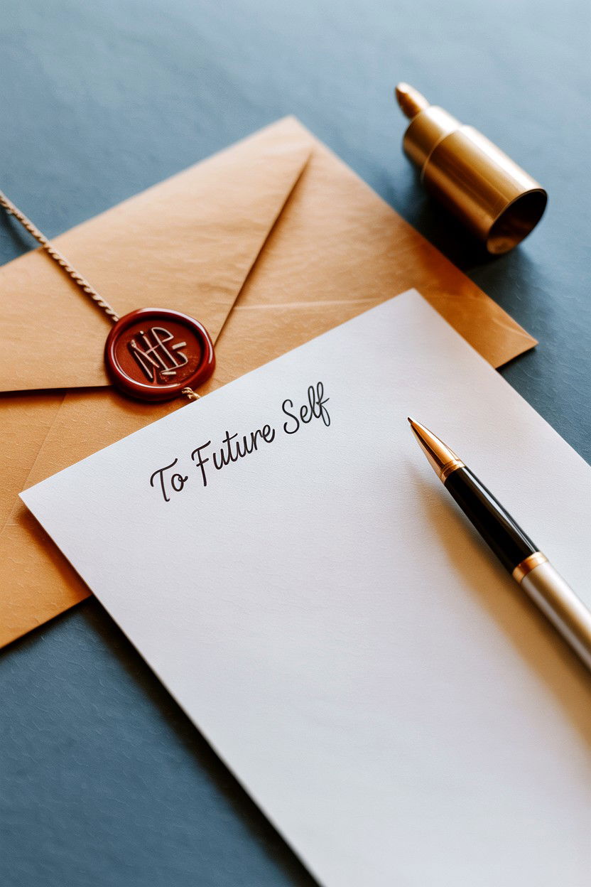 Writing letter to future self - 25 Valentine's Day Mental Health Ideas