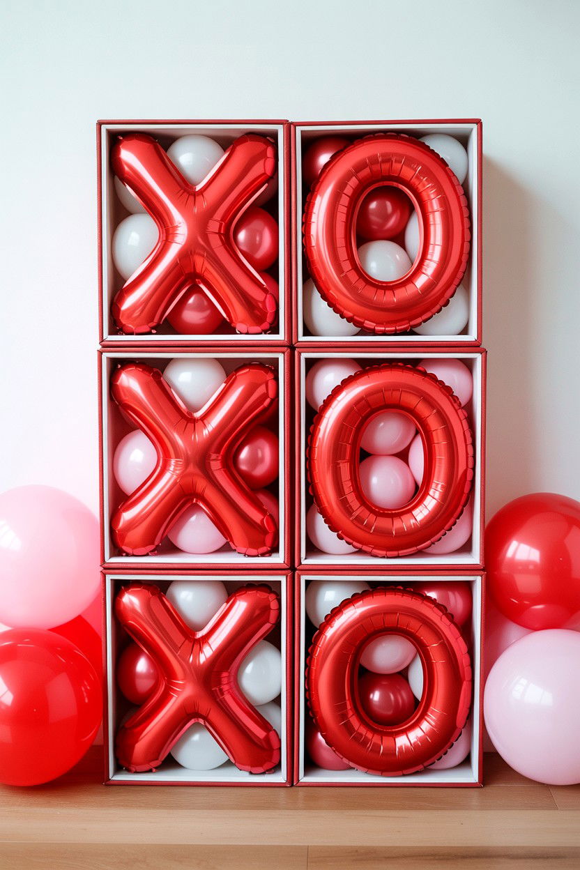 XOXO Balloon Box - 25 Valentine's Day Balloon Box Ideas
