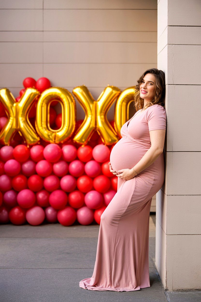 25 Cute Valentine's Day Pregnancy Photo Ideas for Moms