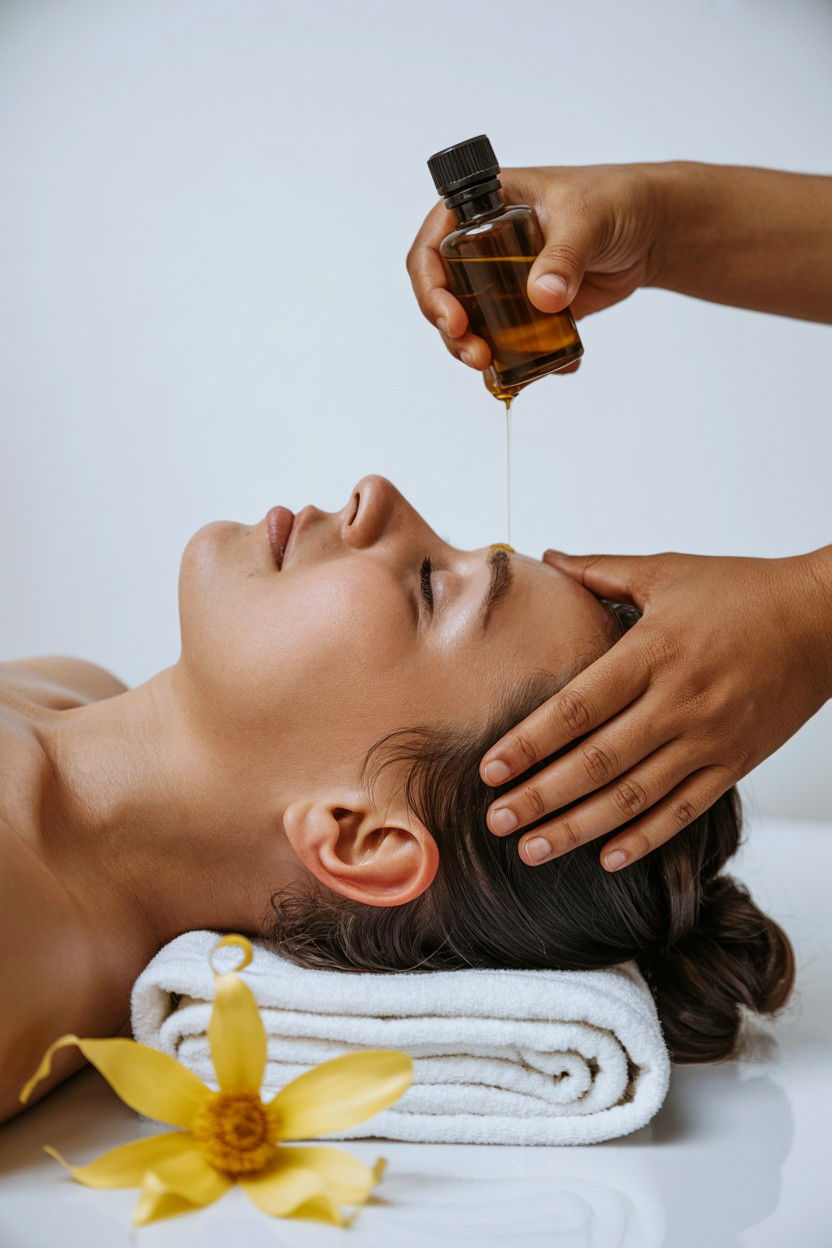 Ylang Ylang Scalp Massage - 25 Valentine's Day Essential Oil Ideas